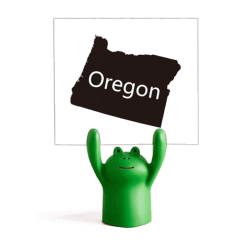 Porte-mémo grenouille Oregon Etats-Unis en métal pour bureau