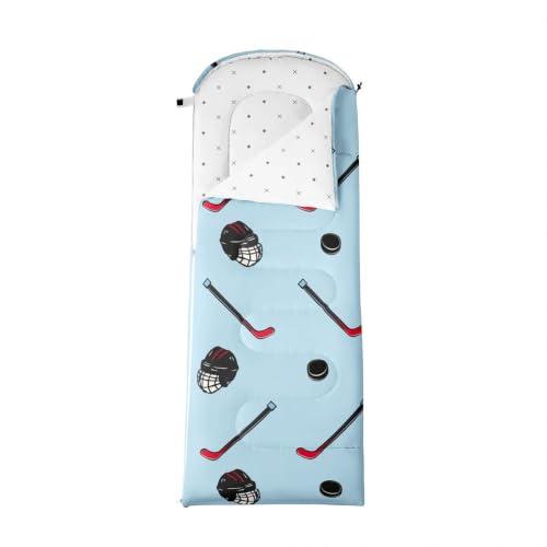 Bolsa de Dormir Feelyou para Camping 3 Temporadas Azul Rojo para Adultos y Niños Ligera y Cálida miniatura 3