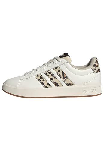 adidas Femme Grand Court 3.0 Shoes, Crystal Linen/Aurora Coffee/Matte Gold, 38 2/3 EU