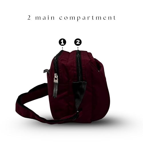 Image of I. B. H IBH Stylish Sling Bag for Men & Women CrossBody small Passport Travel side massanger one strap shoulder bag With Antitheft pocket also Waterproof Durable Adjustable