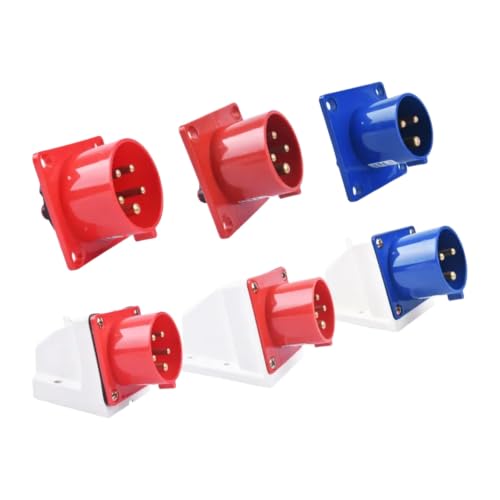 Enchufe de pared de 32A y 220V con panel de montaje inclinado IP44 2