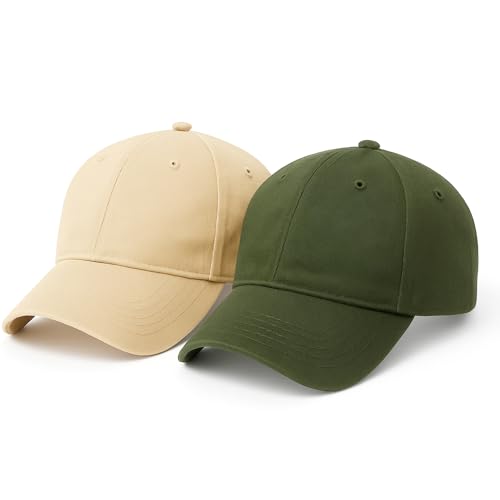 Image of Amazon Brand - Anarva Unisex Cotton Baseball Cap Combo Pack of 2