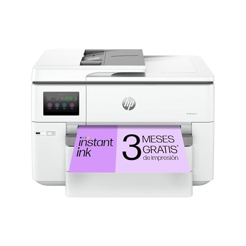 HP OfficeJet Pro 9730e - Impresora multifunción profesional de tinta, imprime y escanea hasta formato A3, doble bandeja y doble cara automática, Wi-Fi, 3 meses de impresión Instant Ink con HP+