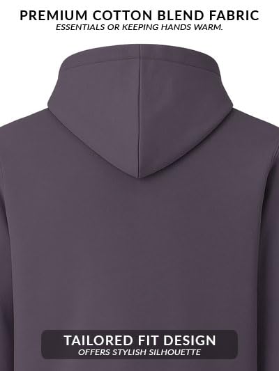 Image of ADRO Men's Regular Fit Zip-Up Hoodie for man | 320 GSM Cotton Poly Fleece Zipper Sweatshirt with Soft Fabric & Printed Hoodies