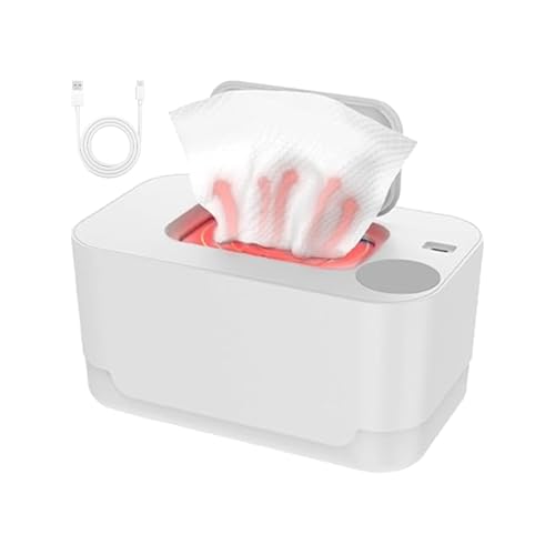 Pzuryhg Dispensador calentador de toallitas húmedas portátil para bebés, calentador de pañales con calefacción uniforme para el hogar, sala de estar, guardería, rendimiento duradero, 1 calentador de