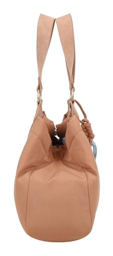 Sac shopper Izzy Medium grand format marron clair avec chaîne - 4