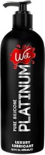 Wet Platinum Silicone-Based 16 Ounce Premium Personal Luxury Collection Lubricant for Men, Women & Couples, Condom Safe, Hypoallergenic, Glycerin & Paraben Free