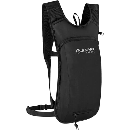 SASMO® Fahrradrucksack & Skirucksack klein 6L - Thermofach & Helmnetz | MTB Rucksack - Ultraleicht 350g | Fahrrad Rucksack - inkl. Regenschutz | Fahrradrucksack Herren & Damen