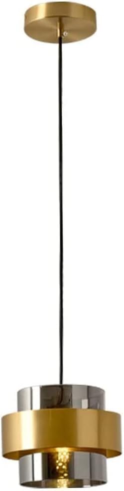CORAL TREE Modern Glass Pendant Light Fixtures Brass Ceiling Hanging Light for Restaurant, Bedroom, Living Room, Bedside, Cafe, bar, Corridor, Balcony- (1 pc Amber Glass)-image-15