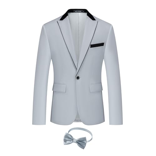 WEEN CHARM Men's Lightweight Suit Jacket Slim Fit Blazer for Spring Summer Single Button Wedding Office Sport Coat2