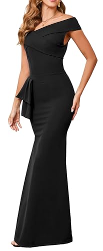 Image of Elegant Formal Long Dress for Women Sexy Black Evening Dresses Fashion Cocktail Party Dress Wedding Guest Long Maxi Dress