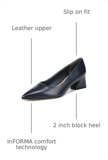Image of Franco Sarto Women's Racer Pointed Toe Block Heel Pumps