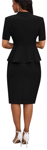 Women‘s Bodycon Business Office Professional Wear to Work Dresses Midi Pencil Church Dress2