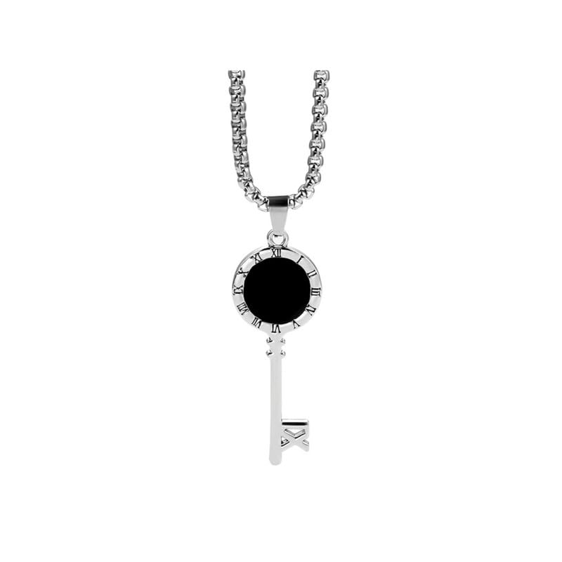 salty alpha Anti Tarnish Stainless Steel Key Locket Neck Chain for Men | Stylish Pendant Necklace | Jewellery Accessories for Boys | Minimal Jewelry | Gifts for Boyfriend & Husband-picture-33