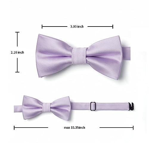 Image of HISDERN Bow Ties for Boys Pre Tied Toddler Bow Tie Adjustable Kids Bowties Clip On Fun Patterned Bowties for Wedding Party