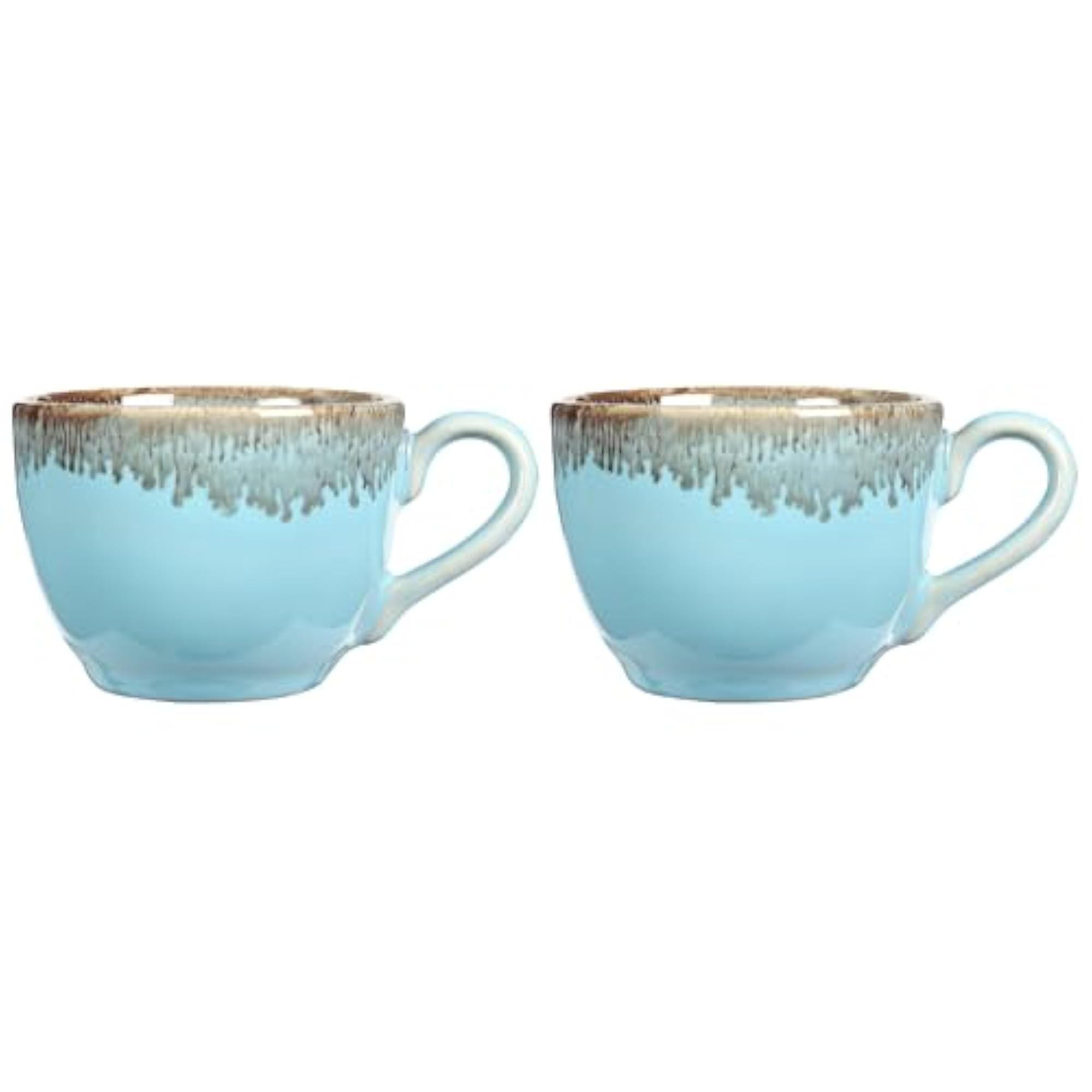 Opal Crest Ceramic Tea Cup, Pack of 2, Ideal for Gifting