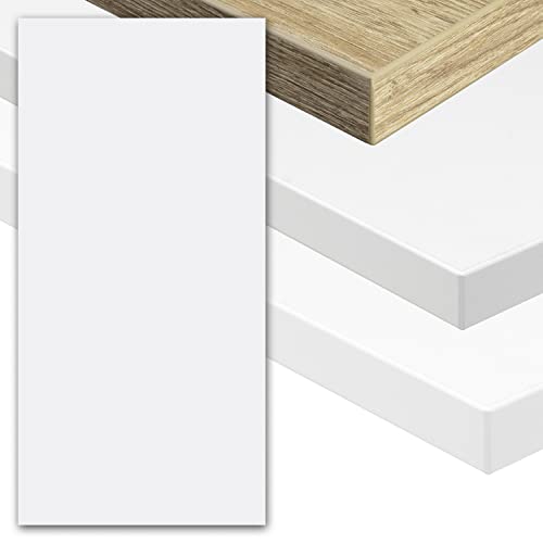 boho office® Schreibtischplatte, Tischplatte – 120 x 80 x 2,5 cm in Lichtgrau mit hoher Kratzfestigkeit, seidenmatt glänzend