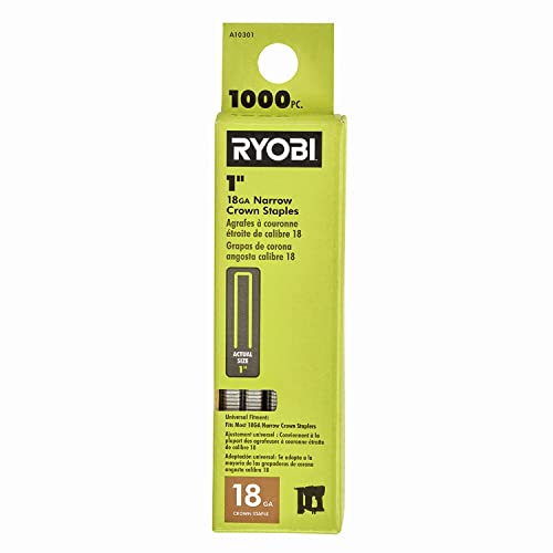 Agrafes à couronne étroite 18GA RYOBI pour rénover vos meubles