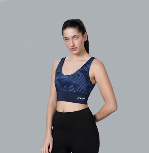 Image of XTEP Women Training Bra Top I Polyester Elastane Blend I Shield & Comfort Technology I Moisture-Wicking Support I Workout Wear