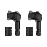 SUNSOUL 2pcs 90 Degree Matte Black Motorcycle Tire Valve Stems Install Diameter 10-11.3mm for Harley Davidson, BMW, Honda, Kawasaki, Suzuki, Yamaha and Triumph Bike