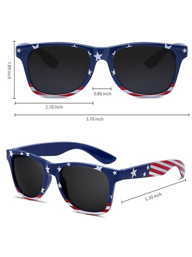 Image of knliwkm American Flag Sunglasses for Men USA American Flag Glasses Fourth of July Accessories