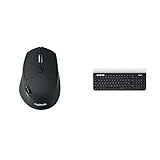 Logitech K780 Multi-Device Wireless USB, Bluetooth Keyboard, Wireless Keyboard & M720 Triathlon Wireless Mouse, Bluetooth, USB Mouse for Windows and Mac - Image 1