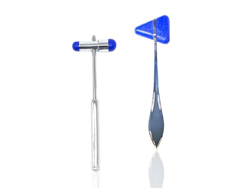 EMI Neurological Reflex Hammer Set – Taylor & Buck Percussion Hammers for Reflex Testing, Medical Exams, and Physical Therapy – 2 Piece Bundle Set (Royal)