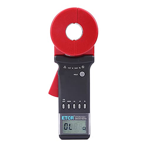 Etcr Etcr2100A+ Digital Clamp On Ground Earth Resistance Meter Clamp Earth Resistance Tester, Black #TOP3