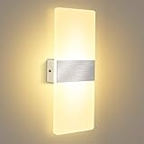 ☀ 【Modern Design】: Diese Wandleuchte, modernes Design, einfach und aber elegant. Acryl hat eine kristalline Transparenz und eine Lichtdurchlässigkeit von über 92%. Das äußere Erscheinungsbild wirkt fantastischer und moderner.