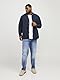 Jack & Jones Herren Einfarbiges Plus Size Hemd Basic Übergrößen Langarm Shirt Uni Business JJEOXFORD, Navy Blazer/Fit:Plus Size, 3XL Große Größen