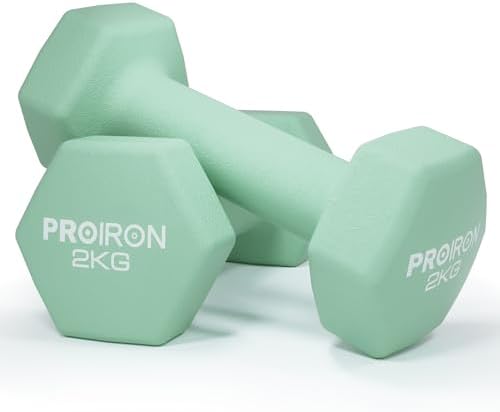 PROIRON ダンベル 鉄アレイ 2個セット 2kg ダンベルセット ソフトコーティングで 筋力トレーニング