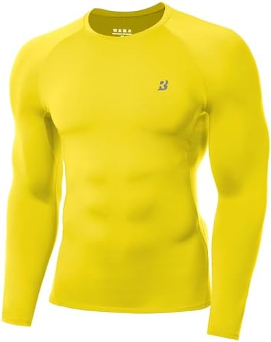 Roadbox Kompressionsshirt Herren Langarm, Sport & Fitness, Schnelltrocknend | Leicht, atmungsaktiv, feuchtigkeitsableitend, 4-Wege-Stretch, Flatlocknähte, UPF 50+, Laufen, Fußball,