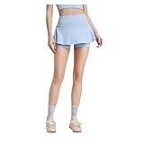 La ligera falda exterior fluye naturalmente con cada paso, mientras que los pantalones cortos interiores evitan rozaduras en la piel. Este diseño dos en uno reúne el aspecto elegante de una falda con la practicidad de los pantalones cortos.