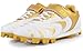 CAMVAVSR Unisex-Child Baseball Cleats Kids Softball Shoes for Boys Girls Rubber Molded Little Children Big Youth Sneakers Easy to Wear Sports Footwear Gold Size 13