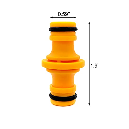 6pcs Double Male Hose Connectors Garden Hose Tap Double Male Hose End Connector Hose Pipe Connectors for Join Garden Hose Pipe Tube and Garden Irrigation System, (C-923)