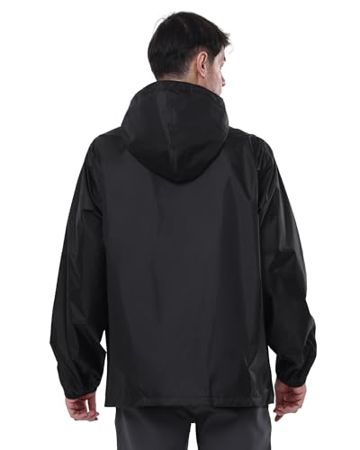 CAMEL CROWN Men's Rain Jacket Waterproof Lightweight Windproof Raincoat with Hood for Cycling Hiking Running Golf2