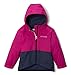 Columbia Youth Girls Rain-Zilla Jacket, Wild Fuchsia/Nocturnal, Large