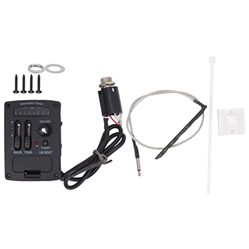 Pickup para Ukelele con Ecualizador de 2 Bandas, de Afinador y Amplificador - Sonido Preciso, Control de...