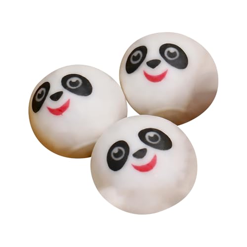 Panda 3-Pack Steamed Bun Squishy Toys, Fidget Stress Relief Simulation Novelty Squishies, Fun Sensory Toys for & Adults
