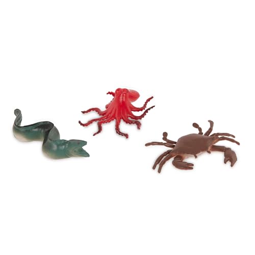 Terra 60-teilig Tierfiguren Sammlung Meerestiere Spielzeug Set – Hai, Schildkröte, Tintenfisch, Krabbe, Pinguin, Delphin und mehr – Spielzeug ab 3 Jahren, 2'