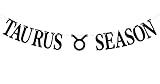 Taurus Season Banner, Happy Birthday Taurus Bunting Sign/Big Taurus Energy - 12 Constellation Theme Birthday Party Decoration Supplies for Men and Women, Black Glitter