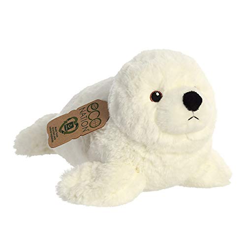Aurora, 35014, Eco Nation, Phoque, 12In, Peluche,Blanc
