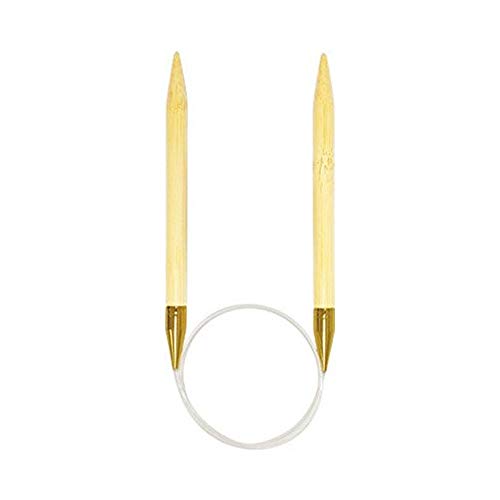 Seeknit Circular Knitting Needles, Bamboo, Brown, 140 cm x 4 mm, 140 cm x 4.00 mm
