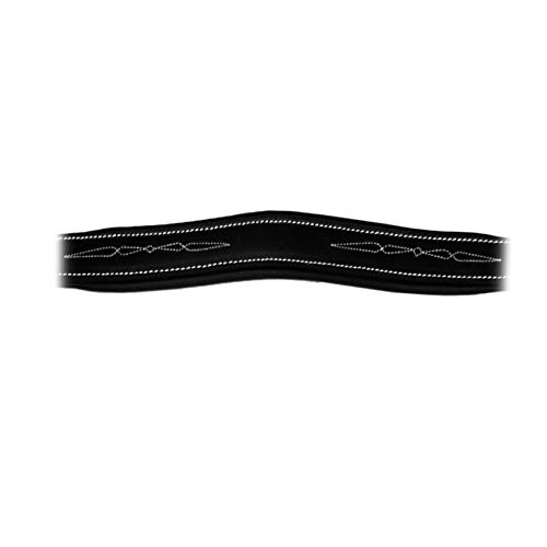 Exionpro EXION VT-332-SS-BLACK-1003 Exion English Horse Breastplate Designer Stitched Soft Linned Anatomic Shaped thumb #2