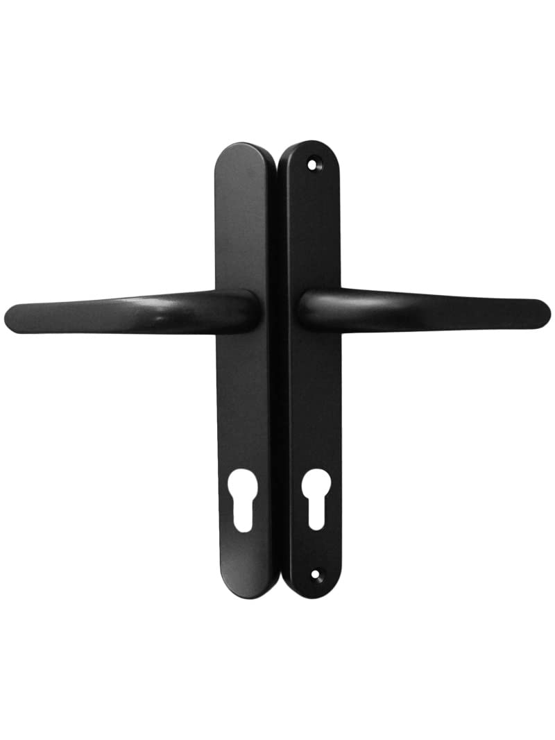 Vita Hoppe Match UPVC Door Handle 215mm Screw Centres Black