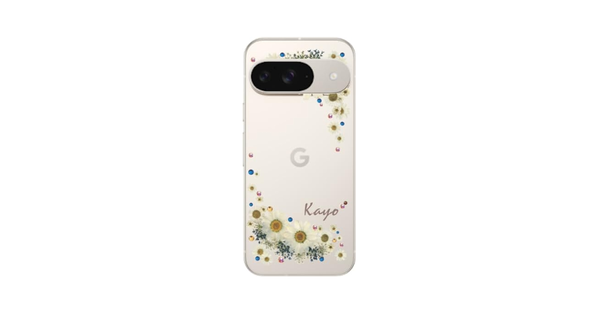 Amazon | ［らふら］全機種対応 Google Pixel9 名入れ 押し花風
