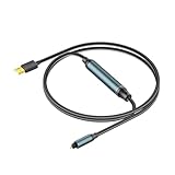  Pluuttiem USB à Convertisseur Audio Optique SPDIF pour Haut-Parleur, pour la Télévision, L\'Ordinateur et L\'Ordinateur Portable pour Connecter L\'Adaptateur de Boîte Audio Optique