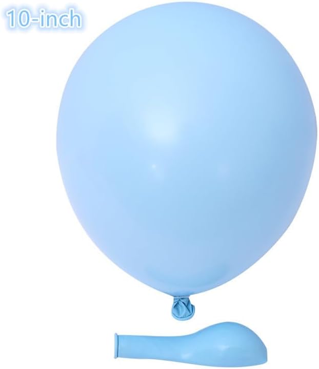Miniatura 3 de 100 globos de color azul macarrón de 10 pulgadas, globos redondos de látex gruesos, fiestas de boda, cumpleaños, arcos de boda, globos decorativos