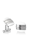 Gemelos unisex Gemelos Cuff Links MST rect, Steel White Agate 106625 Marca Montblanc