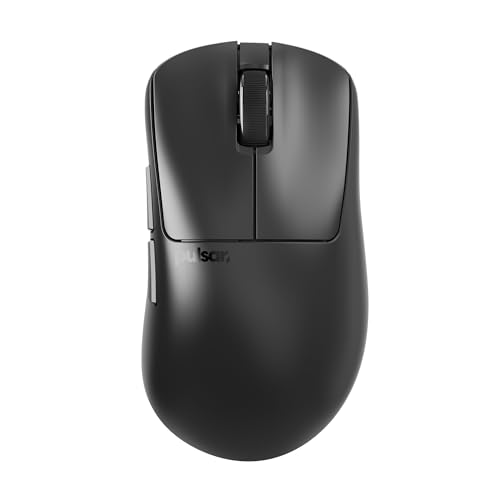 Pulsar Gaming Gears - Xlite v3 Medium Wireless Gaming Mouse, Ultra Lightweight 1.94 oz (55 g), Ergonomic, Optical Switches, PAW3395 Optical Sensor (Medium, Wireless, Black) by Pulsar Gaming Gears - Used condition - US$48.99